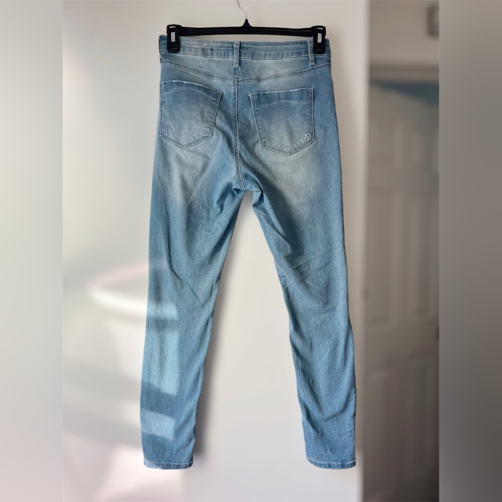 Indigo Rein Women’s Jeans Curvy Fit Juniors Size 9 High Rise Distressed Skinny - Picture 2 of 9